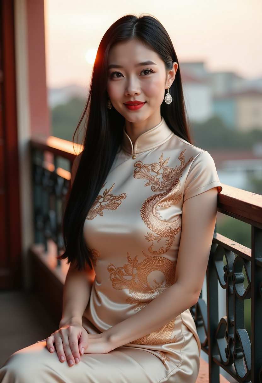 橘色路灯下
